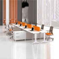 Mobiliário de escritório laranja Mesa de divisória de escritório modular Mesa e cadeira de escritório