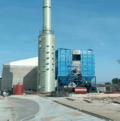 Мокрое распыление очистки ФРП башни Газовой Скрубер / Десульфуризация Скрубер гладкий на заказ