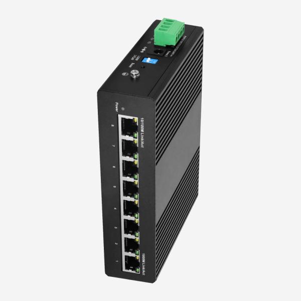 O controle Gigabit Ethernet industrial da tempestade comuta 8 a C.C. manejável dos portos 3A 12-57V