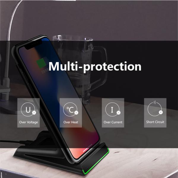 10w Output Standing Wireless Charger 8mm Charging Distance Patent Design