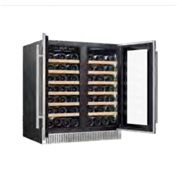 220V 50HZ Armário de armazenamento de vinho comercial de zona dupla Faixa de temperatura
