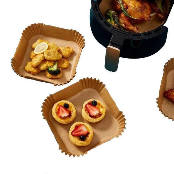 Square Non-Stick Waterproof Baking Cooking Parchment Air Fryer Disposable Paper Liner