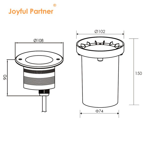 Lumières de jardin LED extérieures 3W 6W 9W Dans le sol