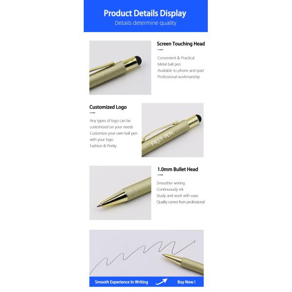 Glitter Press Style stylo-plume à bille à écran tactile