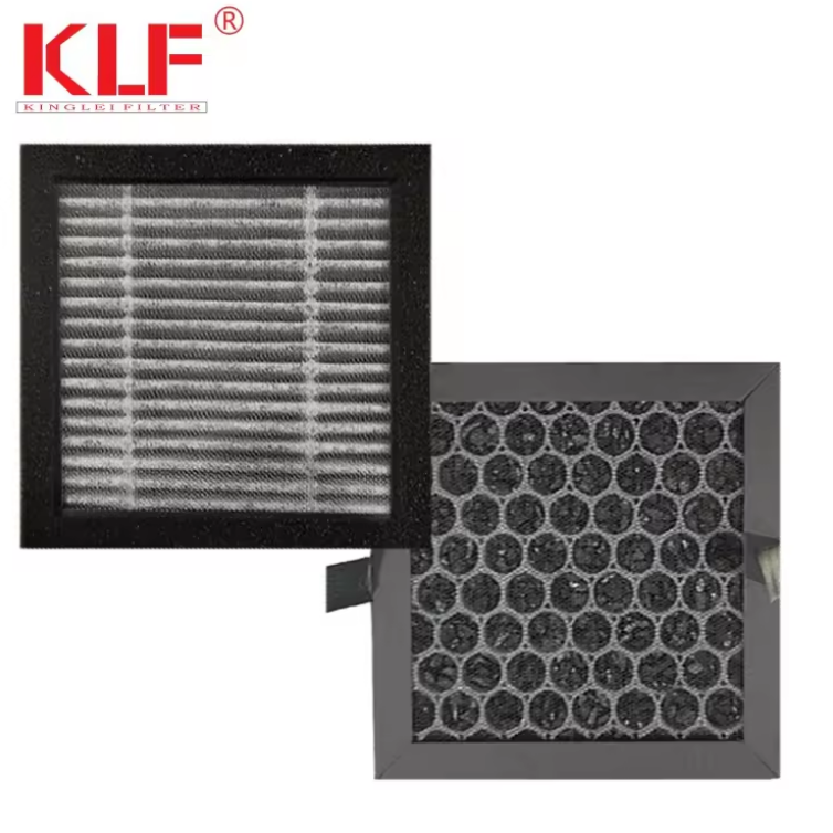 High Efficiency Activated Carbon HEPA Filter with Cardboard Frame and Customized Size for Home Air Purifier