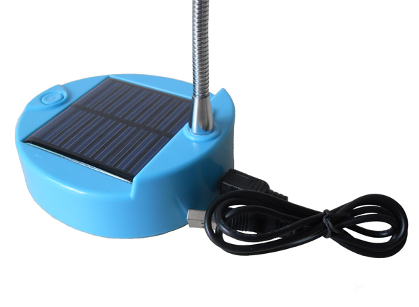 High efficiency portable Blue / Green ABS solar powered LED lamp with 8 pcs LEDs
