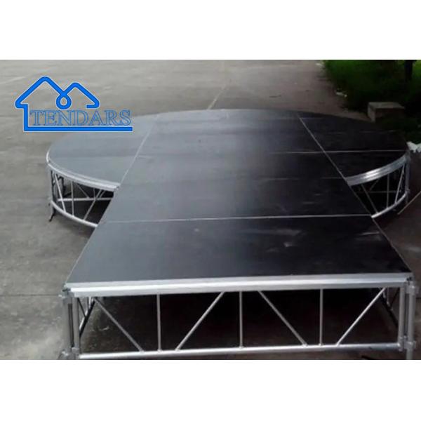 Custom Aluminum Portable Stage, Concert Stage With Curtain Packed By Flight Case