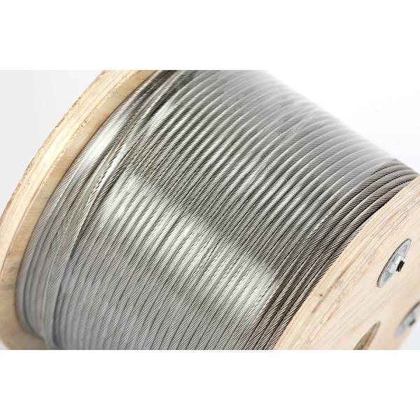 304 316 Stainless Steel Wire Rope Single Strand Rope / 6mm Stainless Steel Wire Rope