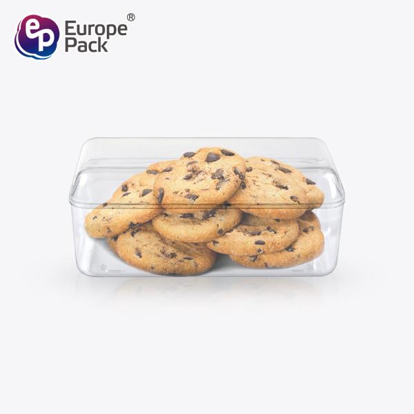 Wholesale rectangle plastic food packing box transparent box Support customization