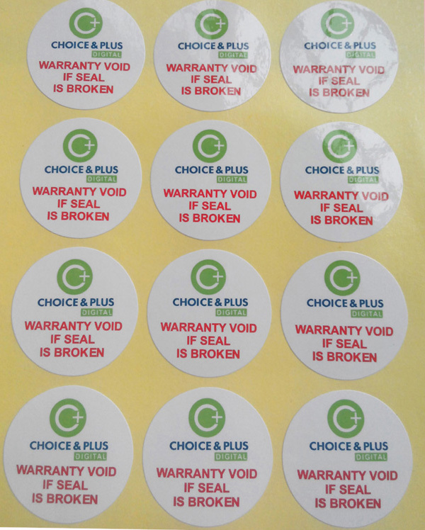 Custom Round Label Stickers – White PET plastic Circle Logo Sticker Printing &