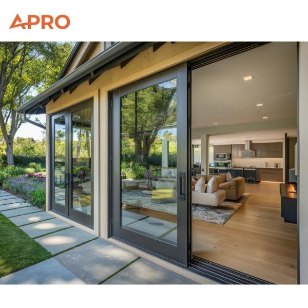 Waterproof Multi Functional Aluminum Folding Glass Doors With Silicone And Powder Coated Finish