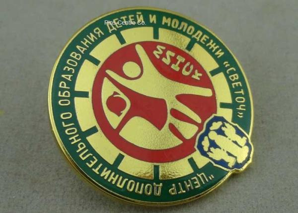 3D Imitation Hard Enamel Pin Die Stamped Metal Pin Badges For Military