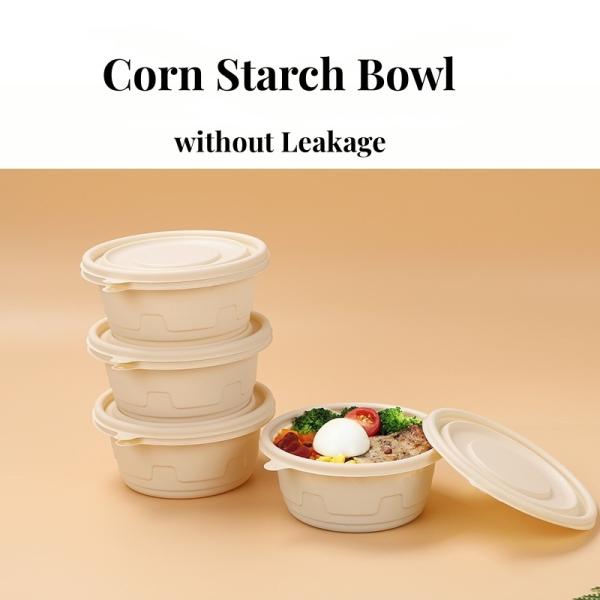 Biodegradable Food Container Disposable Corn Starch Bowl with Estimated Delivery Time