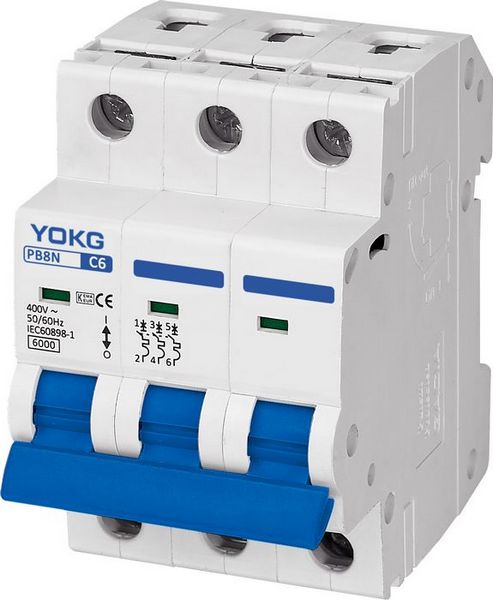 EN60898-1 мини автомат защити цепи PB8N 1P 1P+N 2P 3P 3P+N 4P