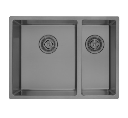 Rose Gold Double Bowl Double Drainer Sink Radius 10 Stainless Steel 304