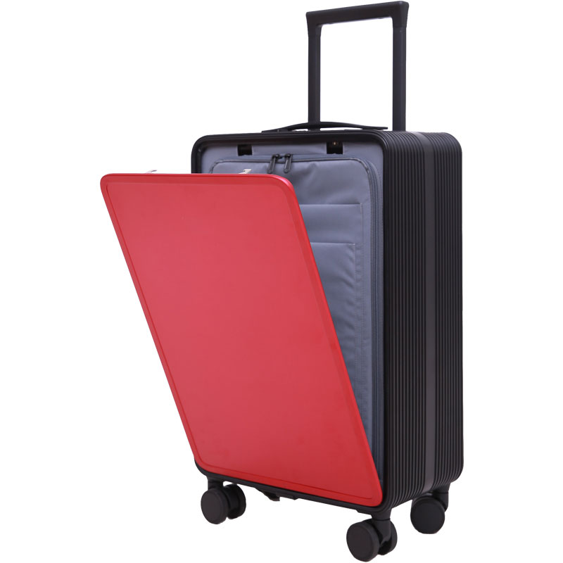 Front Opening Travel Luggage Suitcase Modern Aluminum Smart Spinner Hard Side Luggage