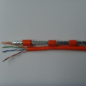 24AWG 4 Pair UTP CAT5E Cable with  RG6BC ,  High Transmission UTP CAT5E Ethernet Cable