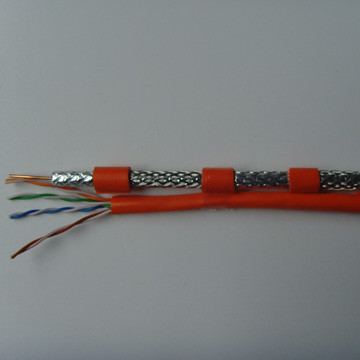 24AWG 4 Pair UTP CAT5E Cable with RG6BC , High Transmission UTP CAT5E Ethernet