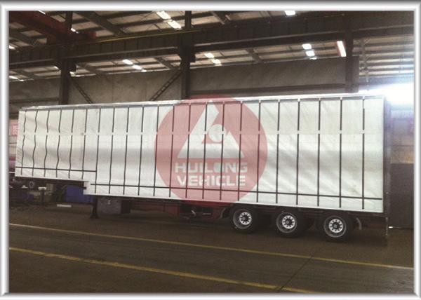 13 Ton  PVC Cover Curtain Side Trailer Simple Operation With Air Guide Sleeve