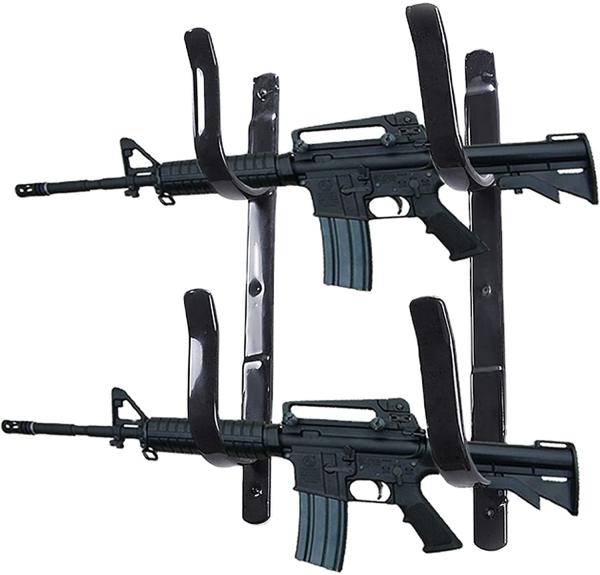 Black Metal Gun Hook holder Bow & Tool Rack for Autos & Trucks Adjustable 9 to 14 Gun Rack