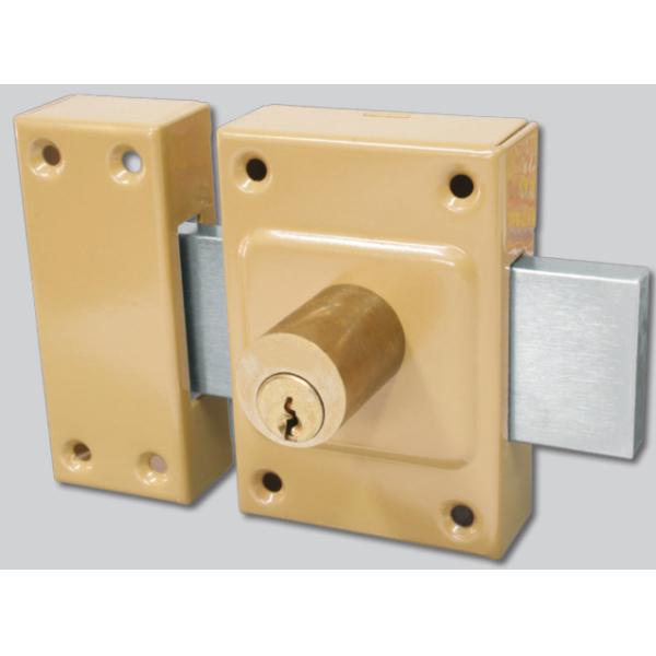 Rim Door Lock Surface Mounted Security Night Latch Lock 50 / 60 / 70mm Backset for Customer Requirements
