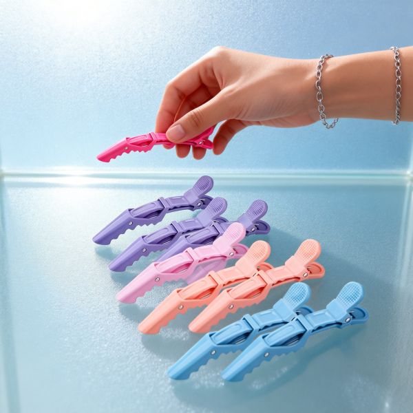 Professional Non-Slip Grip Lightweight Waterproof Sectioning Hair Clips for Salon Styling