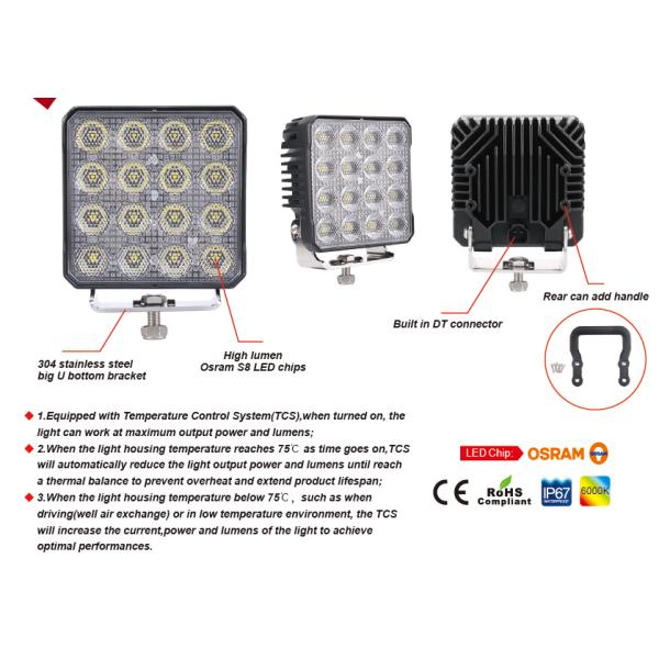 4WD снабжение жилищем светлого высокого люмена работы СИД шлюпки 16PCS*6W Osram 90W прессуя алюминиевое