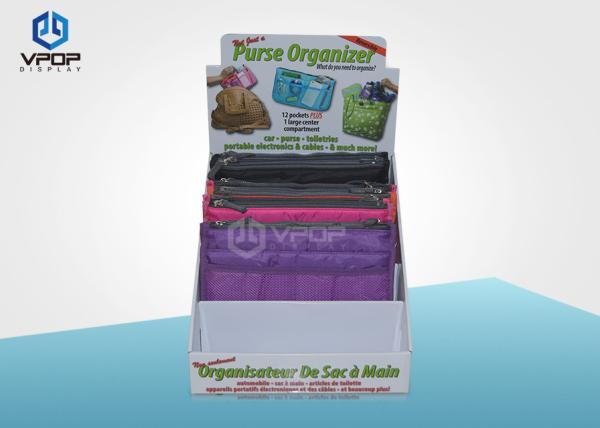Cloth / Bag Shop Shelf Ready Packaging , Black Cardboard Advertising Stand