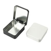 A hortelã fresca estanha a hortelã barata da caixa quadrada do metal que empacota a impressão de Tin Box CMYK