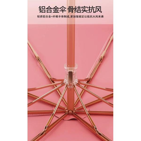 Metal Shaft Frame Custom Gradient Shade Umbrella Popular for Women All in 1 Function