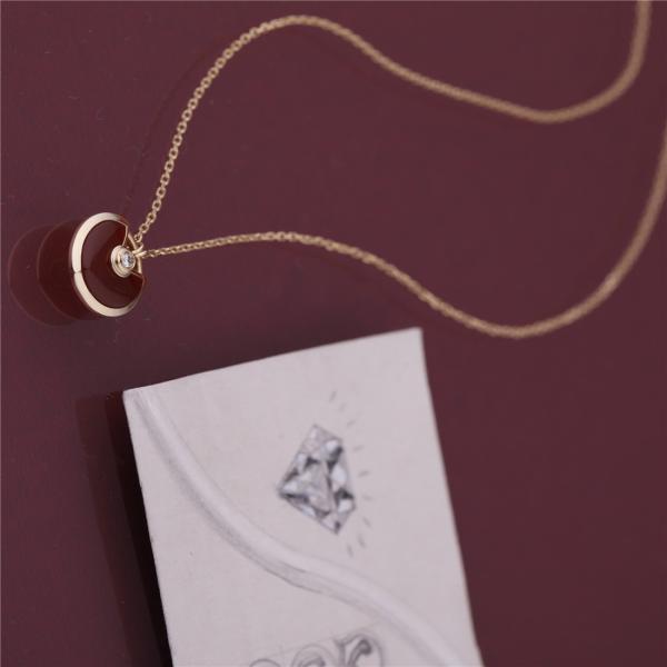 Xs Model Yellow Gold Amulette De Necklace With Lapis Lazuli Diamond