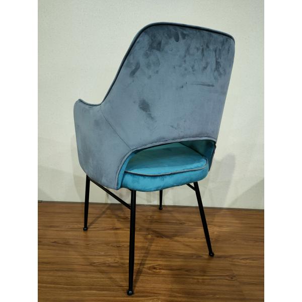 Modern Design Nordic Style Wire Velvet Arm  Restaurant  Simple Dining Chair