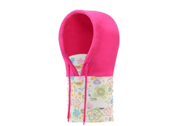 Soft Touch Pink Hat  Fleece Face Mask Wind Resistant 25 * 50cm Hat Abt 32cm