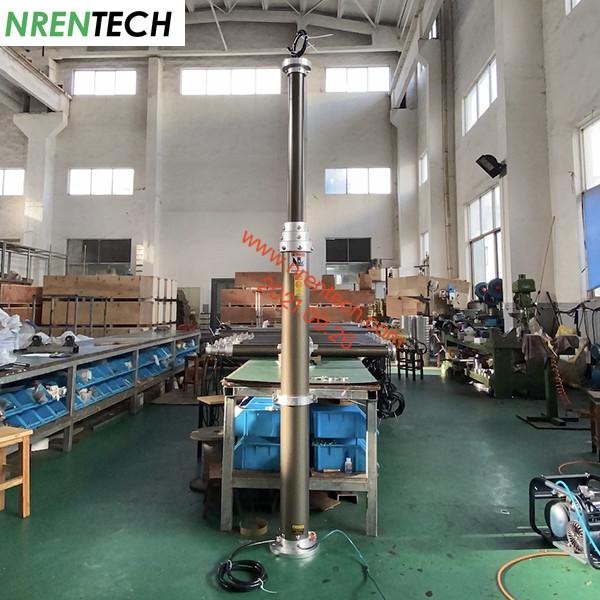4.5m mobile CCTV pneumatic telescoping mast for mobile surveillance-inside CCTV wires