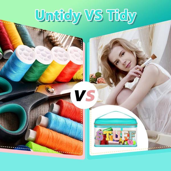 Chenille embroidery alphabet makeup bag Transparent waterproof PVC portable storage bag