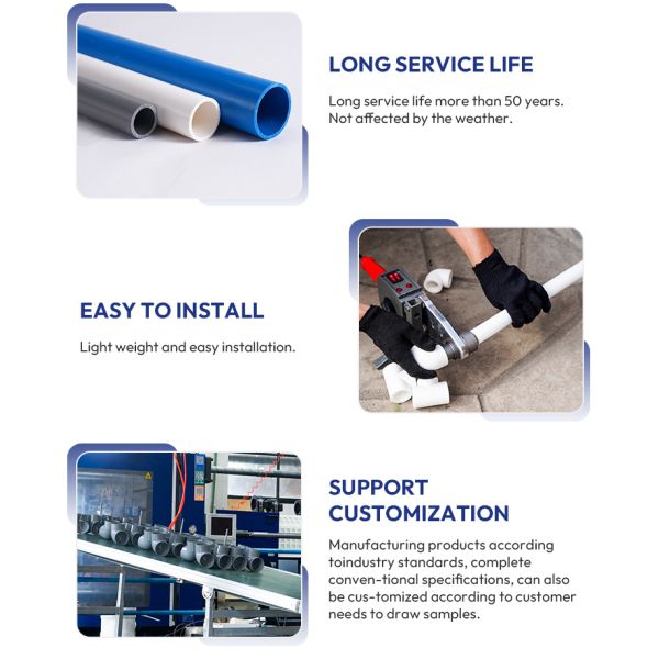 Corrosion Resistant PVC Pipe Fitting with High Pressure Resistance and Easy Installation for Water Supply