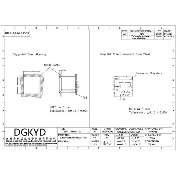 Гнездо DGKYD52241188GWA3D1Y1027 8P8C RJ45 интерфейс гнезда 180 градусов сразу