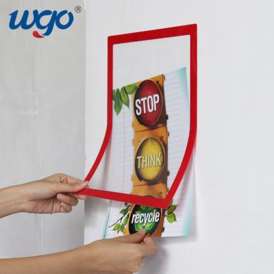 Self Adhesive Mounted PVC Photo Frame Wooden No Magnetic No Install Tools Needed