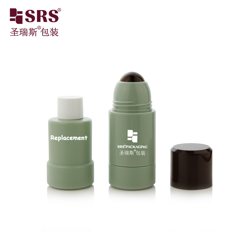 Replaceable Gemstone Roll-on Bottle Empty Cosmetic Container For Deodorant