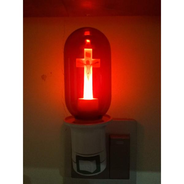Passion Of Jesus Decorative LED Bulbs Red Light E27 Glass T45 86v-264V 1W