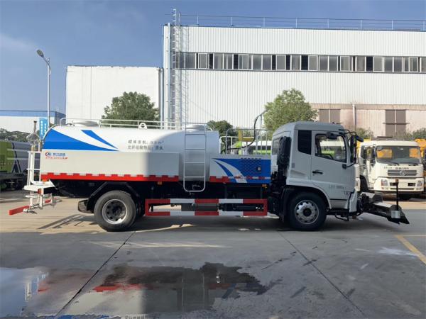 Caminhão de lavagem de rua a diesel com tecnologia de limpeza a alta pressão