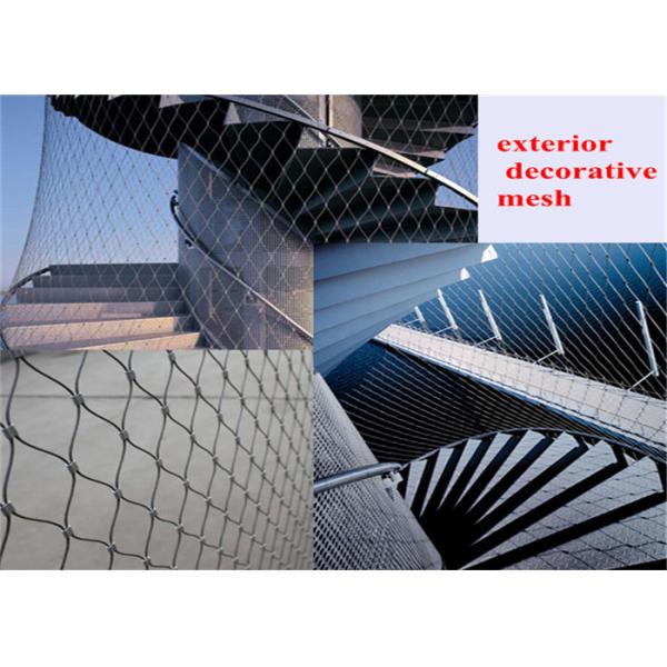 7x7 Stainless Steel Rope Mesh Netting 2mm Steel Rope Mesh Netting For Elevated Walkway Railing