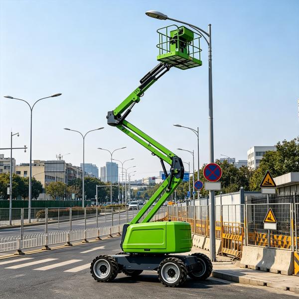 Telandor Diesel Cherry Picker Lift 60 Foot Articulating Boom Lift Customized