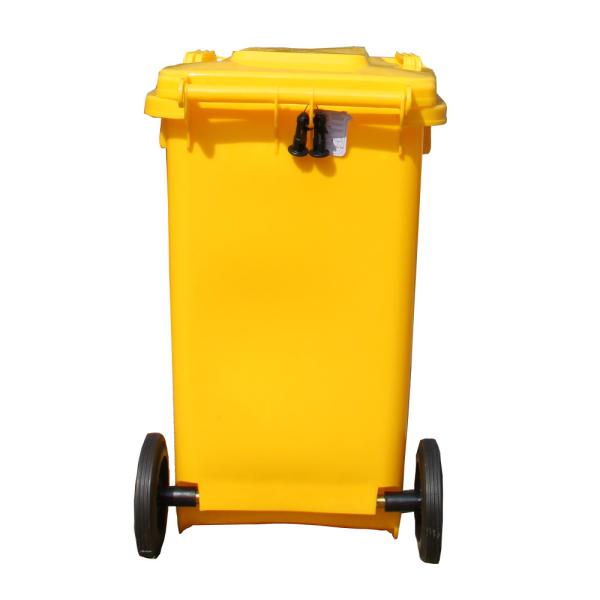 120L Contenedores De Basura De Plastico Plastic Dustbin Storage Bucket 2 Wheels, Lid Free Printing HD2WNP120 Rectangular 7.5KGS