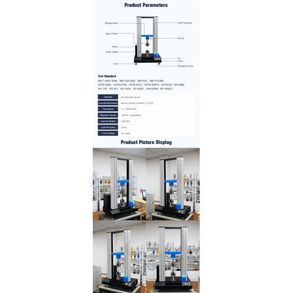 Strength Tester Meter Compression and Elongation Test Adhesion Rebar Push Pull Tensile Universal Testing Measuring Machine