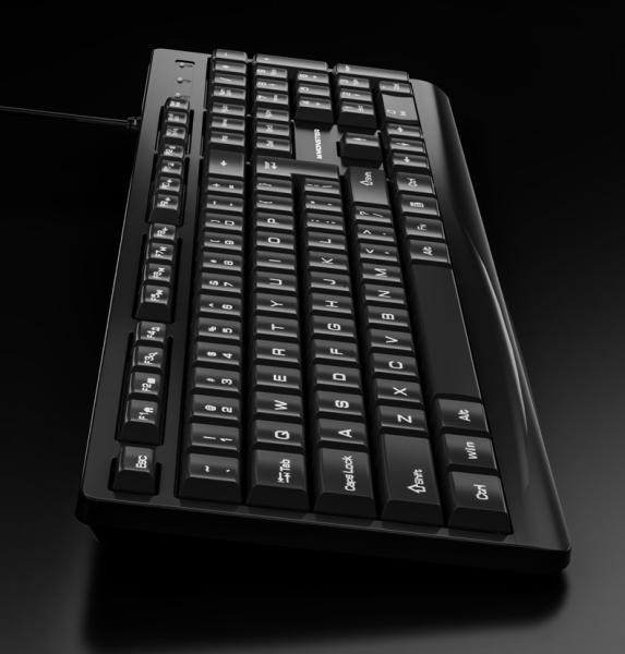 ROHS Mechanical Keyboard Mouse Black USB Connect Rgb Monster KM2