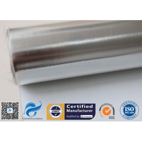 Silver Coated Fabric 430G 0.43MM Twill Aluminium Foil Fiberglass Pipe Insulation