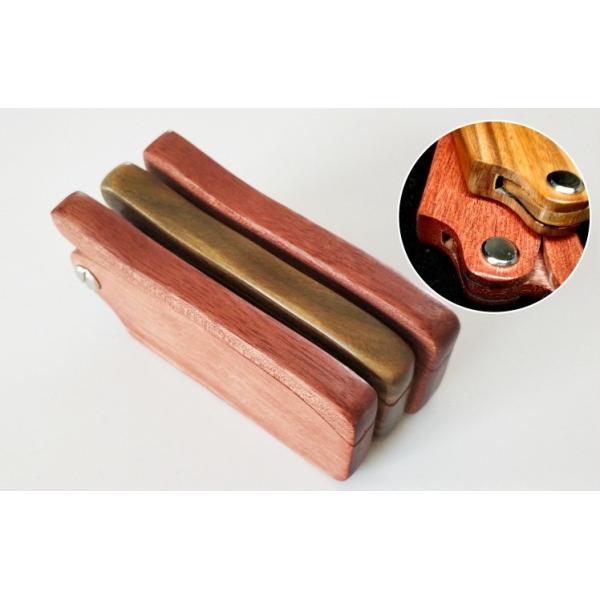 Folding anti-static wood comb 15-20cm green or red logo customized