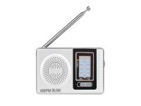 Silvery Small Plastic Pocket AM FM Radio DK-2019 Mini Am Fm Radio Stations Easy To Carry