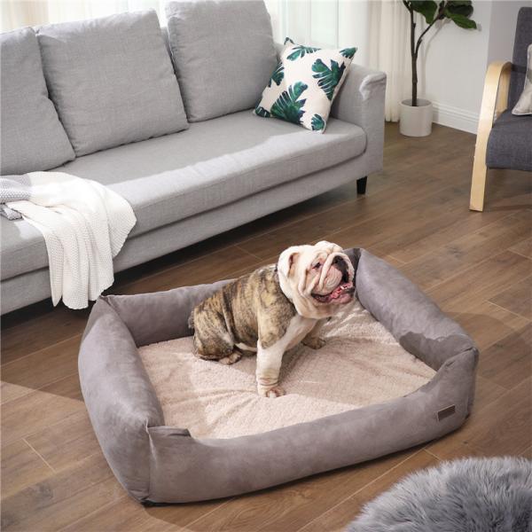 OEM ODM Dog Bed Cushion Durable Non Toxic Material Detachable Luxury